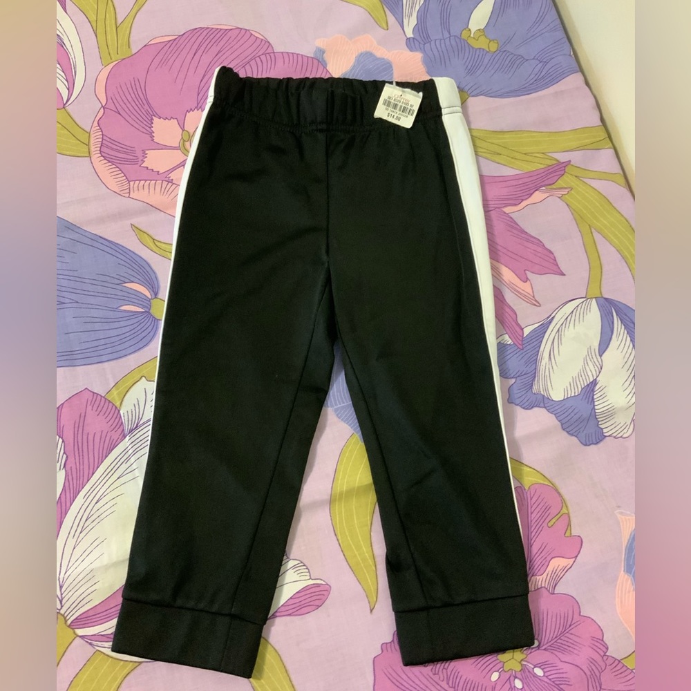 Okie Dokie Kids Sport Pants Black & White  Unisex 3T size NWT